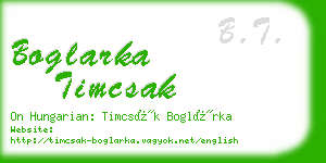 boglarka timcsak business card